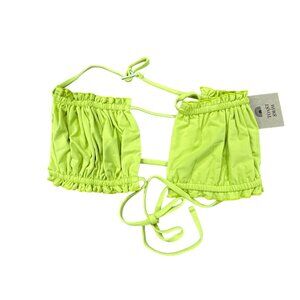 Free People x Toast Swim Women Signature Ruffle Bandeau-Top Daiquiri MEDIUM